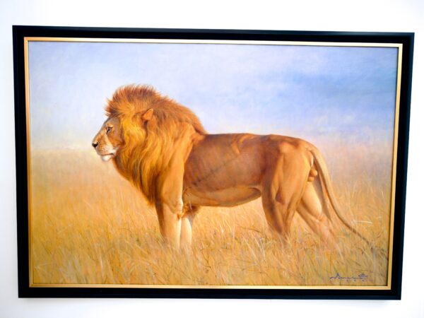 Lion in the Savannah – Somchai - 180 x 130 cm - Image 11