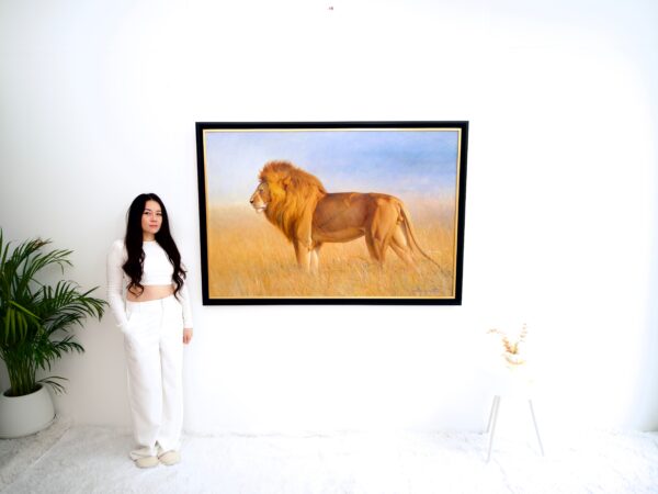 Lion in the Savannah – Somchai - 180 x 130 cm - Image 9