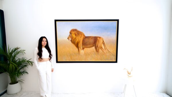 Lion in the Savannah – Somchai - 180 x 130 cm - Image 10