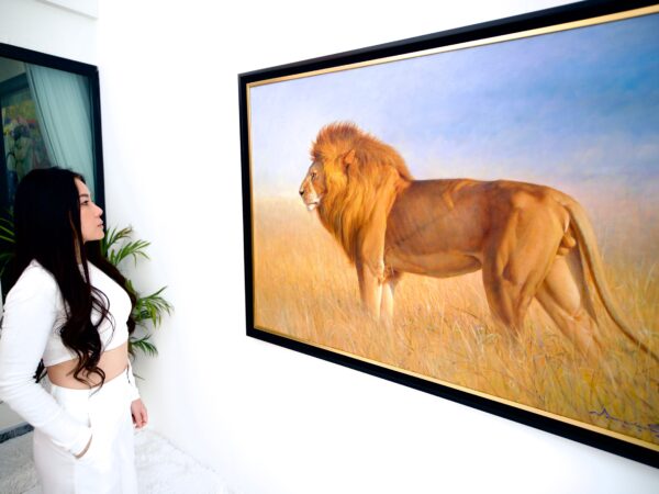 Lion in the Savannah – Somchai - 180 x 130 cm - Image 4