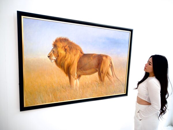 Lion in the Savannah – Somchai - 180 x 130 cm - Image 2