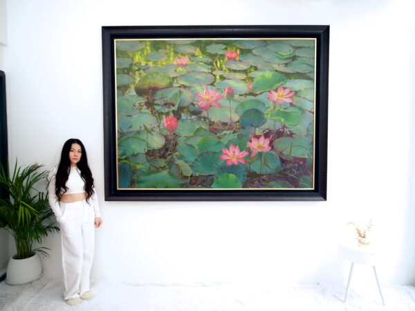 Water Lilies – Somchai - 200 x 150 cm - Image 3