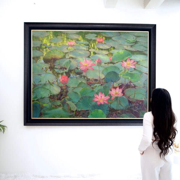 Water Lilies – Somchai - 200 x 150 cm - Image 2