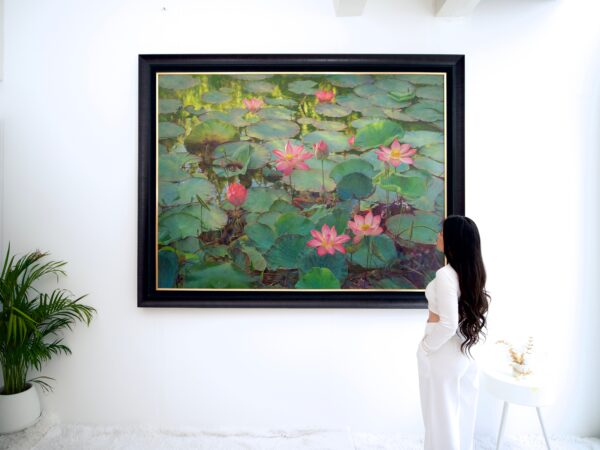 Water Lilies – Somchai - 200 x 150 cm - Image 6