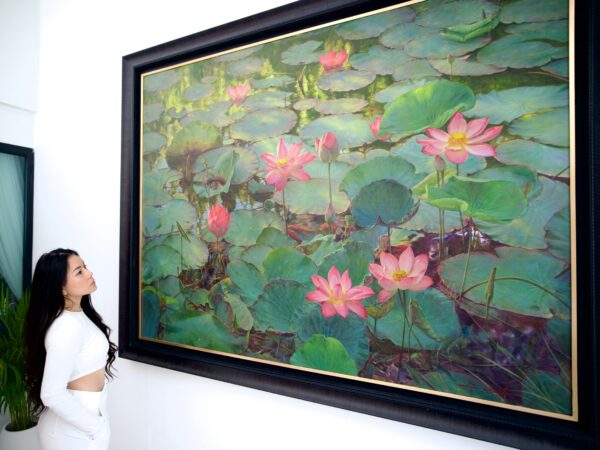 Water Lilies – Somchai - 200 x 150 cm - Image 8