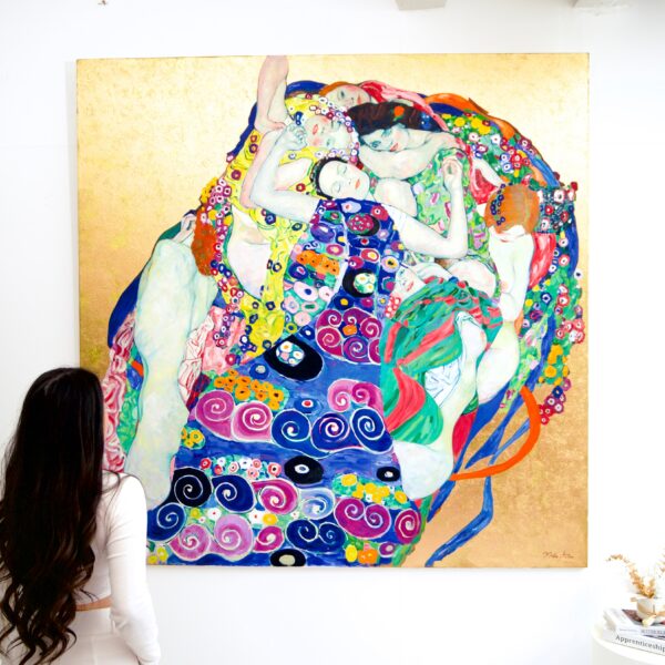 The Maidens – A Reimagined Gustav Klimt Masterpiece by Master Apollon | 200 x 200 cm - Image 3