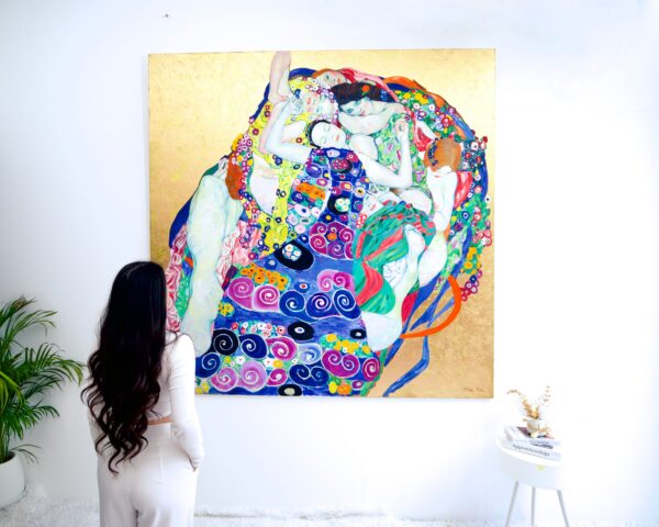 The Maidens – A Reimagined Gustav Klimt Masterpiece by Master Apollon | 200 x 200 cm