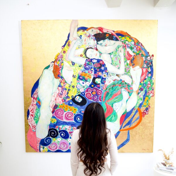 The Maidens – A Reimagined Gustav Klimt Masterpiece by Master Apollon | 200 x 200 cm - Image 2