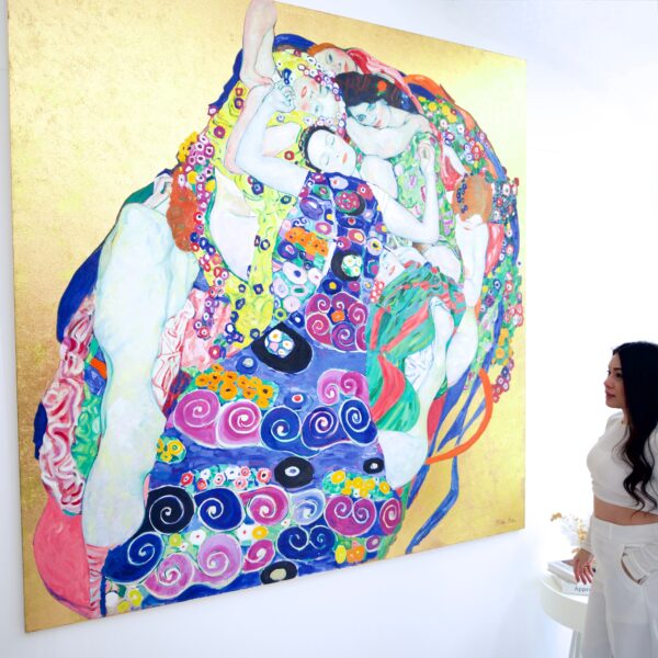 The Maidens – A Reimagined Gustav Klimt Masterpiece by Master Apollon | 200 x 200 cm - Image 4