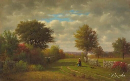 Going To Market - George Inness - Reproductions de tableaux et peintures haut de gamme