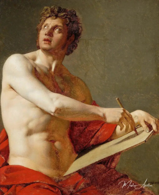 Étude académique d'un homme nu - Jean-Auguste-Dominique Ingres - Reproductions de tableaux et peintures haut de gamme