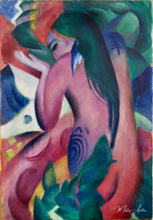 Femme rouge - Franz Marc - Reproductions de tableaux et peintures haut de gamme