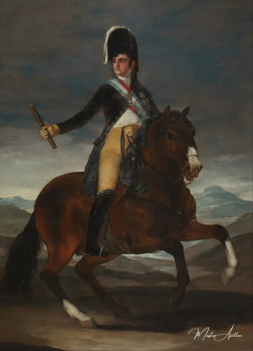 Ferdinand VII à cheval - Francisco de Goya - Reproductions de tableaux et peintures haut de gamme