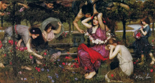 Flore et les zéphyrs - John William Waterhouse Reproductions de tableaux à la peinture à l’huile