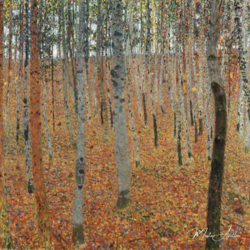 Forêt de bouleaux - Gustav Klimt - Reproductions de tableaux et peintures haut de gamme