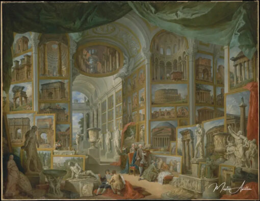 Galerie de vues de la Rome antique - Giovanni Paolo Panini - Reproductions de tableaux et peintures haut de gamme