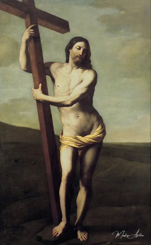 Jésus-Christ avec la croix - Guido Reni Reproductions de tableaux à la peinture à l’huile