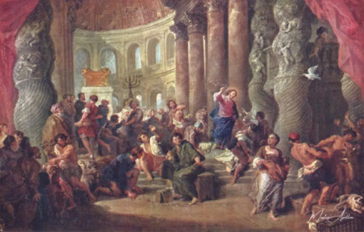 Jsésus Christ chasse les marchands du Temple - Giovanni Paolo Panini - Reproductions de tableaux et peintures haut de gamme