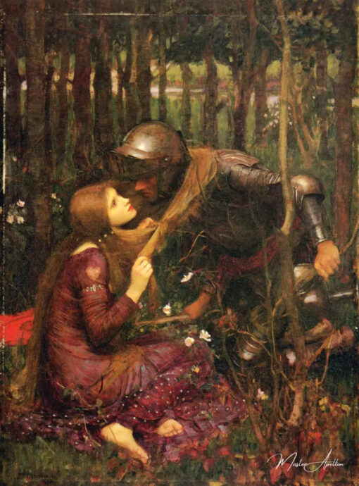 La belle dame sans mercie - John William Waterhouse Reproductions de tableaux à la peinture à l’huile