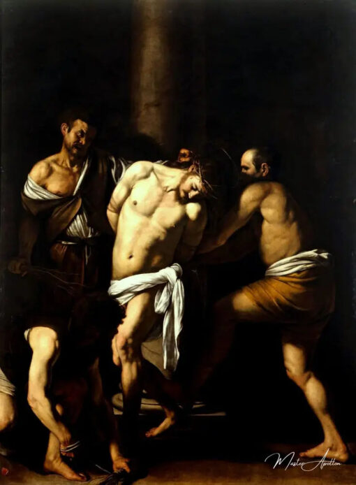 La Flagellation du Christ - Caravage - Reproductions de tableaux et peintures haut de gamme