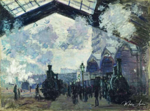 La Gare Saint-Lazare de Claude Monet - Reproductions de tableaux et peintures haut de gamme