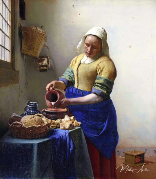 La Laitière - Johannes Vermeer - Reproductions de tableaux et peintures haut de gamme