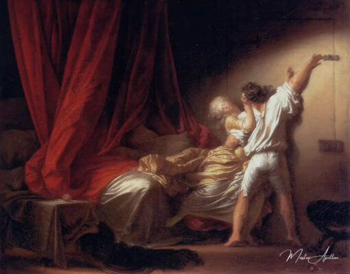 La serrure - Jean-Honoré Fragonard - Reproductions de tableaux et peintures haut de gamme