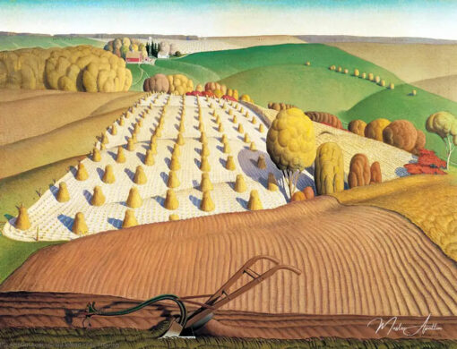 Labourage d'automne - Grant Wood - Reproductions de tableaux et peintures haut de gamme