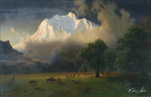 Le Mont Adams, Washington - Albert Bierstadt - Reproductions de tableaux et peintures haut de gamme