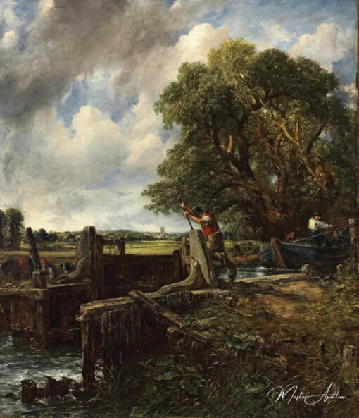 L'Écluse - John Constable - Reproductions de tableaux et peintures haut de gamme