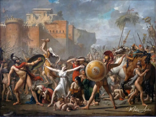 L'intervention des Sabines - Jacques-Louis David - Reproductions de tableaux et peintures haut de gamme