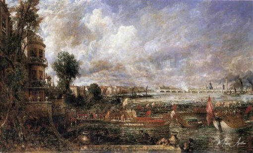 L'ouverture du pont de Waterloo ('Whitehall Stairs, 18 juin 1817') - John Constable - Reproductions de tableaux et peintures haut de gamme