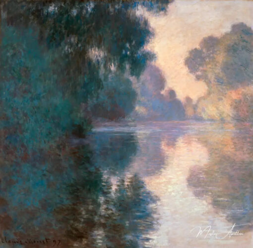 Matinée sur la Seine (W1485) - Claude Monet - Reproductions de tableaux et peintures haut de gamme