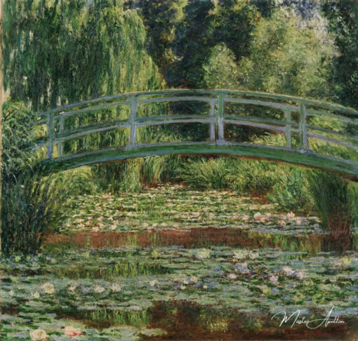 Pont japonais et bassin aux nymphéas - Claude Monet - Reproductions de tableaux et peintures haut de gamme