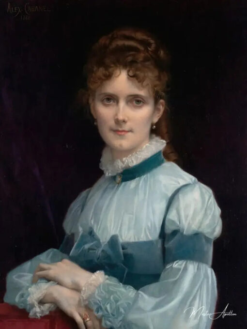 Portrait de Mlle Fanny Clapp - Alexandre Cabanel Reproductions de tableaux à la peinture à l’huile