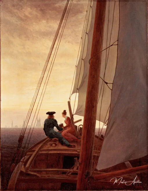 Sur le voilier - Caspar David Friedrich - Reproductions de tableaux et peintures haut de gamme