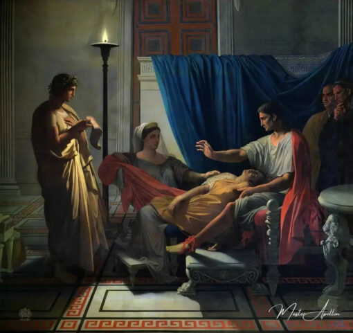 Tu marcellus eris ; Virgile lisant le sixième livre de l'Enéide a Auguste - Jean-Auguste-Dominique Ingres - Reproductions de tableaux et peintures haut de gamme