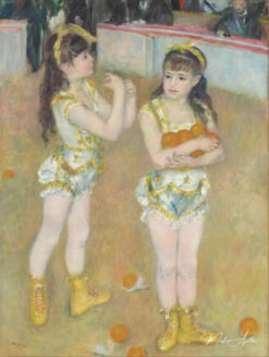 Acrobates au cirque fernando (Alias francisca et Angelina wartenberg) - Pierre-Auguste Renoir - Reproductions de tableaux et peintures haut de gamme