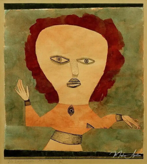 Acteur en femme, 1923 - Paul Klee - Reproductions de tableaux et peintures haut de gamme