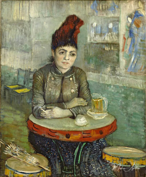 Agostina Segatori assise au café du Tambourin - Van Gogh - Reproductions de tableaux et peintures haut de gamme