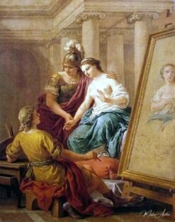 Apelles tombe amoureux de la maîtresse d'Alexandre le Grand - Louis Jean François Lagrenée - Reproductions de tableaux et peintures haut de gamme