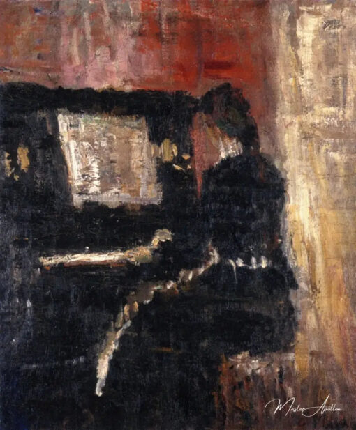 Au piano - Edvard Munch - Reproductions de tableaux et peintures haut de gamme