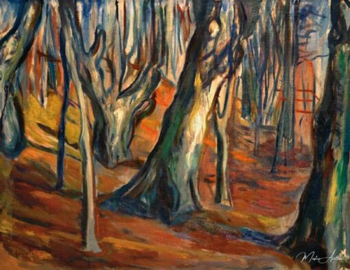 Automne (Vieux arbres, Ekely) - Edvard Munch - Reproductions de tableaux et peintures haut de gamme