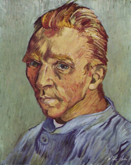 Autoportrait,1889 - Van Gogh - Reproductions de tableaux et peintures haut de gamme