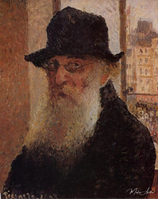 Autoportrait au chapeau - Camille Pissarro - Reproductions de tableaux et peintures haut de gamme