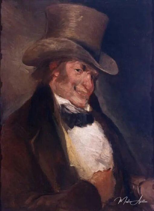 Autoportrait avec chapeau haut de forme - Francisco de Goya - Reproductions de tableaux et peintures haut de gamme