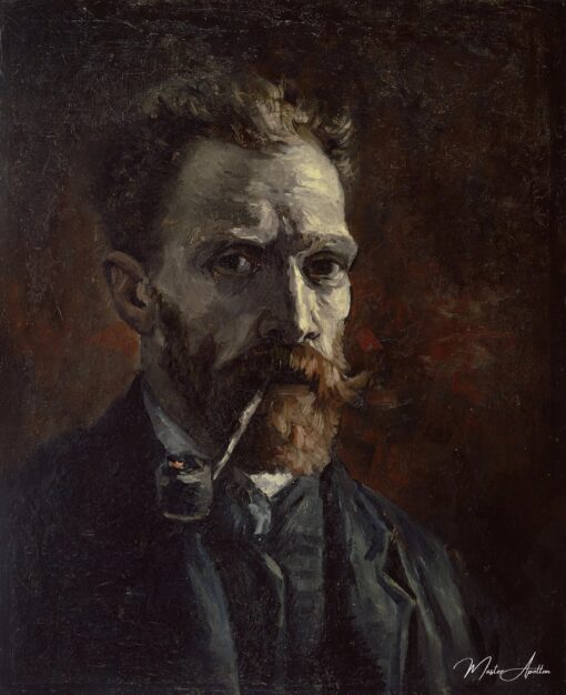 Autoportrait avec tuyau - Van Gogh - Reproductions de tableaux et peintures haut de gamme