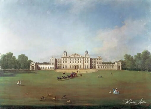 Badminton House depuis le Parc de Badminton - Giovanni Antonio Canal - Reproductions de tableaux et peintures haut de gamme