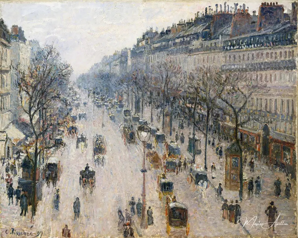 Boulevard Montmartre on a Winter Morning - Camille Pissarro