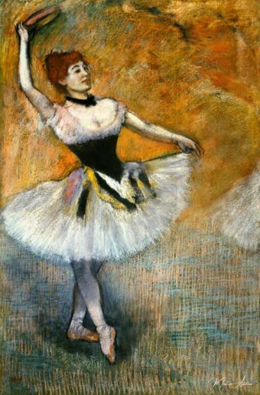 Danseuse avec des tambourins - Edgar Degas - Reproductions de tableaux et peintures haut de gamme
